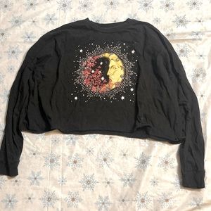 Long sleeve moon astrology shirt